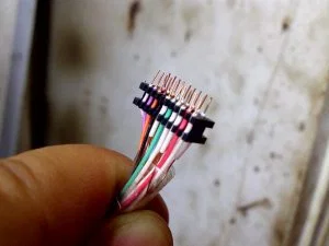 Probe einer Abisoliermaschine 