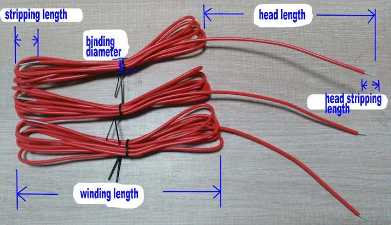 Probe der vollautomatischen Bindemaschine zum Schneiden von Netzkabeln, zum Abisolieren von Abisolierwicklungen WPM-CRT-03M, zur Bindemaschine zum Wickeln von Kabeln, zur automatischen Bindemaschine zum Schneiden von Streifen, zur Kabelbindemaschine für Netzkabel