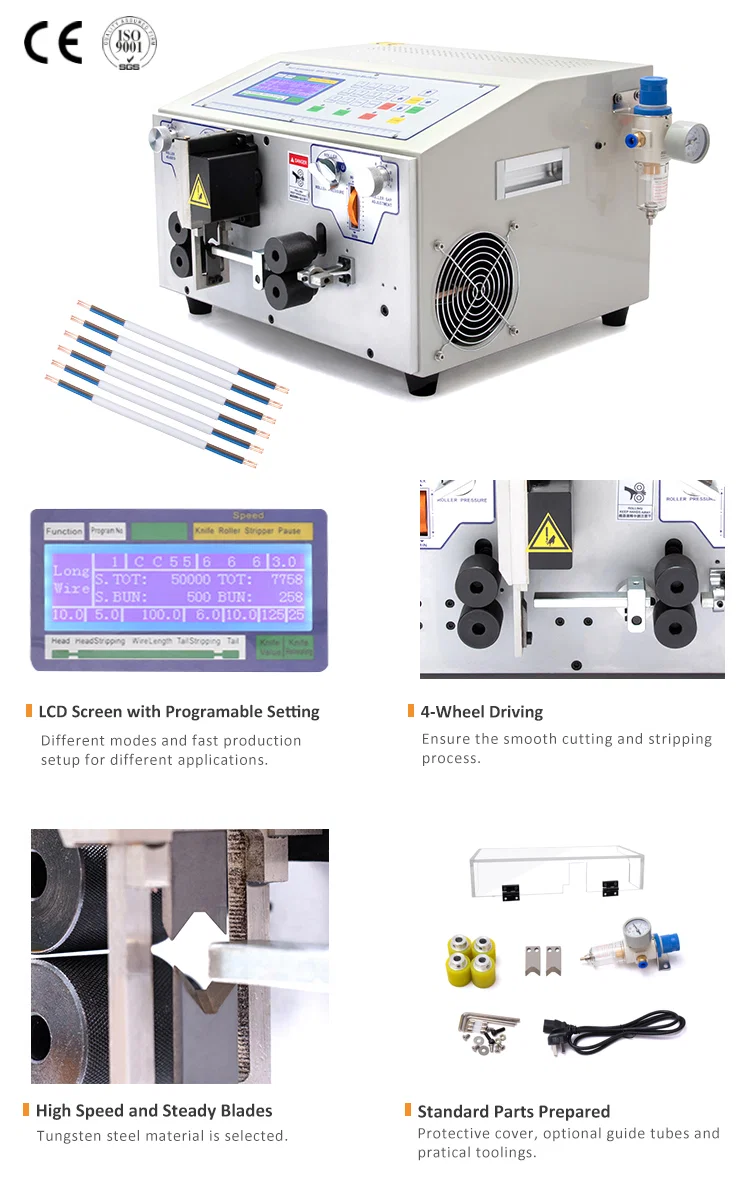 Automatic flat cable stripper and cutter machine WPM-09BHT, Flat Cable Stripping Machine, Wire Cutting Stripping Machine, Wire Stripping Tool Product Automatische Abisolier- und Schneidemaschine für Flachkabel WPM-09BHT, Abisoliermaschine für Flachkabel, Abisoliermaschine für Drahtschneide, Produkt für Abisolierwerkzeug