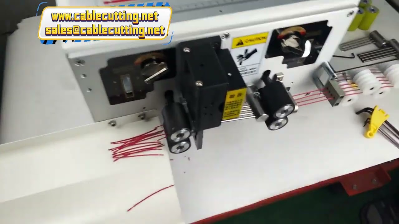 Wire Cut and Stripping Machine with 4-Wire Feed Cable Stripper for 0.1 to 2.5mm² Cable with Tungsten Tooling